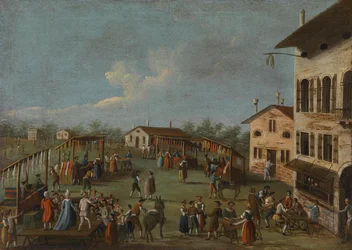 Rural Market Scene in Veneto